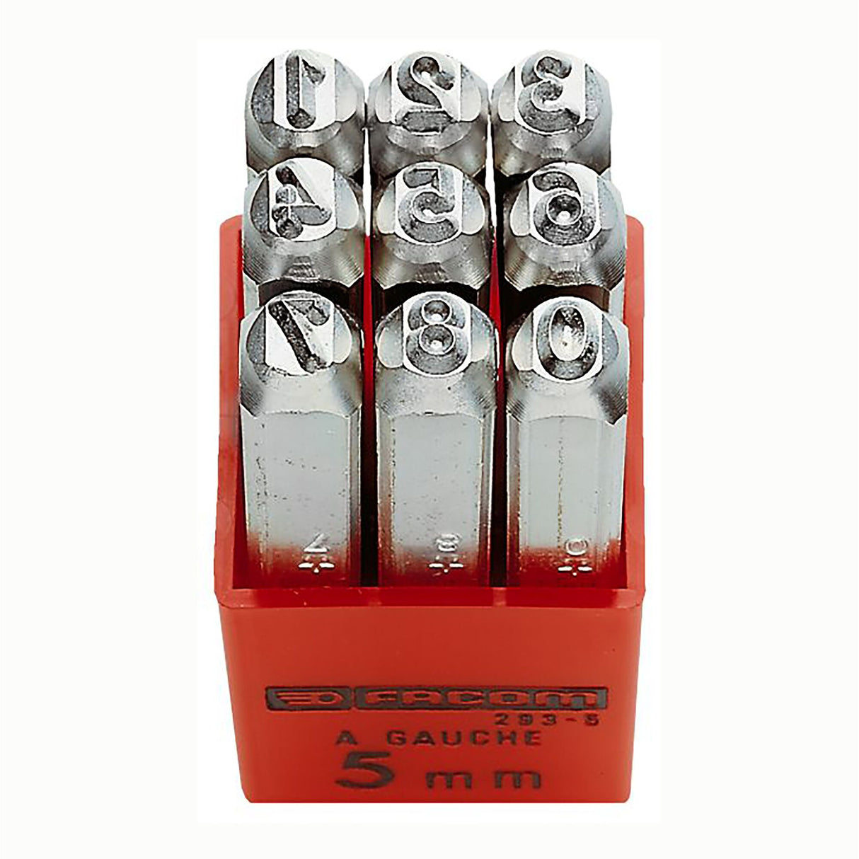 5mm Carbon Steel Digit Punch Set (9 pc.)