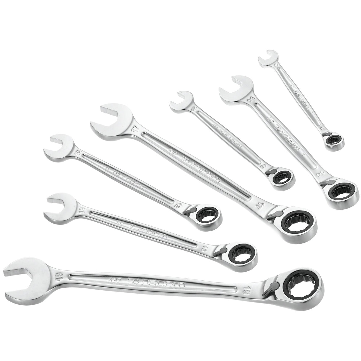 RATCHET COMBINATION WRENCHES - 467B - Performance - Box - 7 pc.