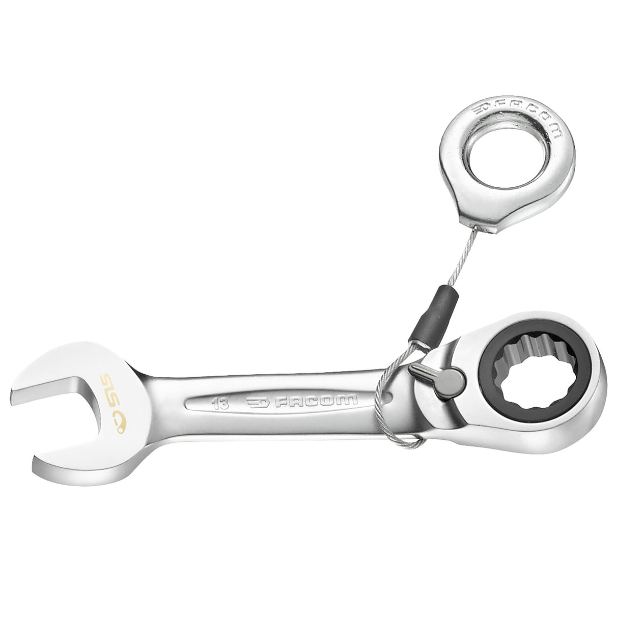 9mm Short Ratchet Combination Wrench With Safety Lock System