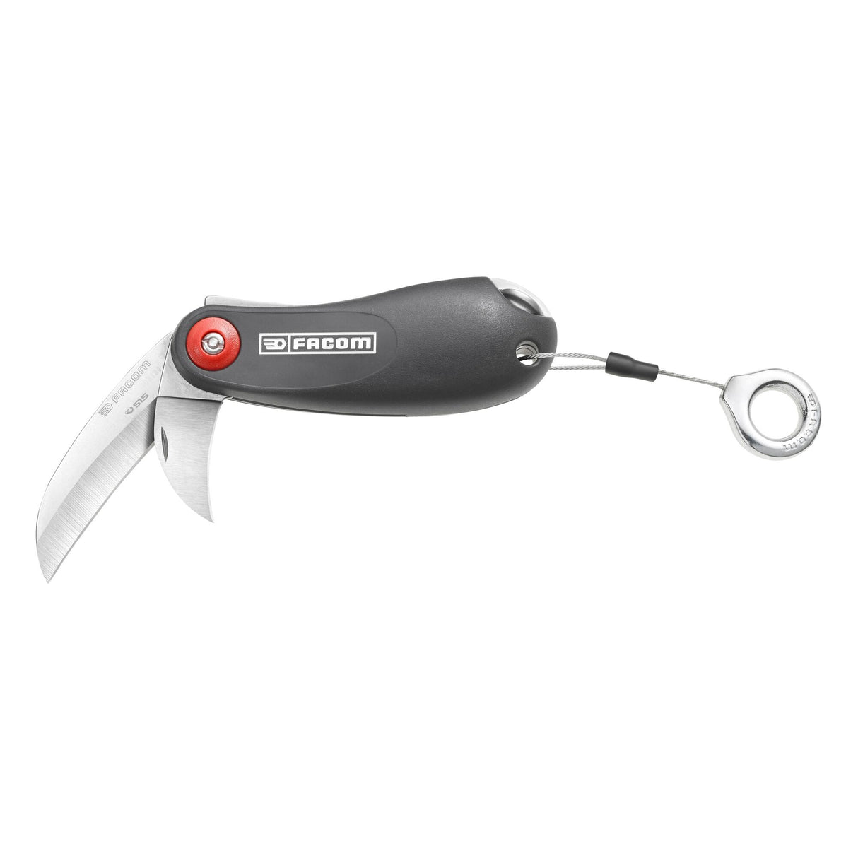 Twin-blade electricians knife with plastic handleSafety Lock System