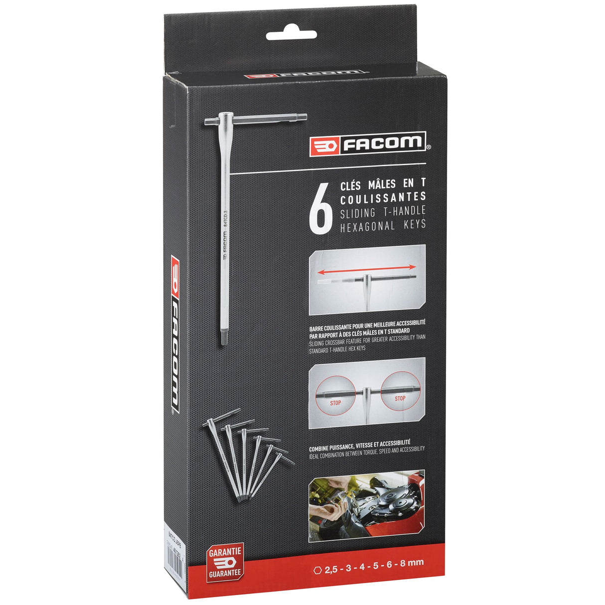 Sliding T-Handle Hexagonal Key Set (6 pc.)