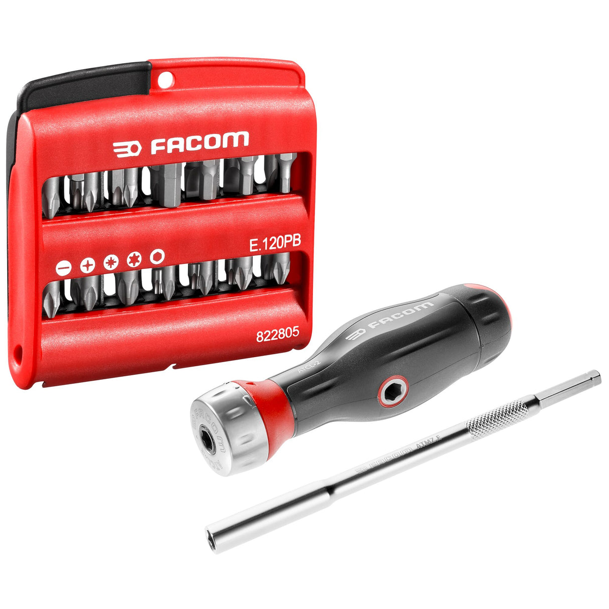 PROTWIST® 1/4 in. 3 in 1 Ratchet Blade Handle Set With 28 Bits