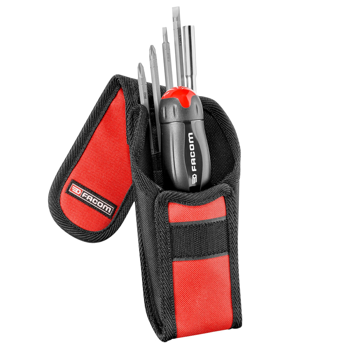 PROTWIST® 3 in 1 1/4 in. Ratchet Blade Handle With 5 Blades Set in Pouch