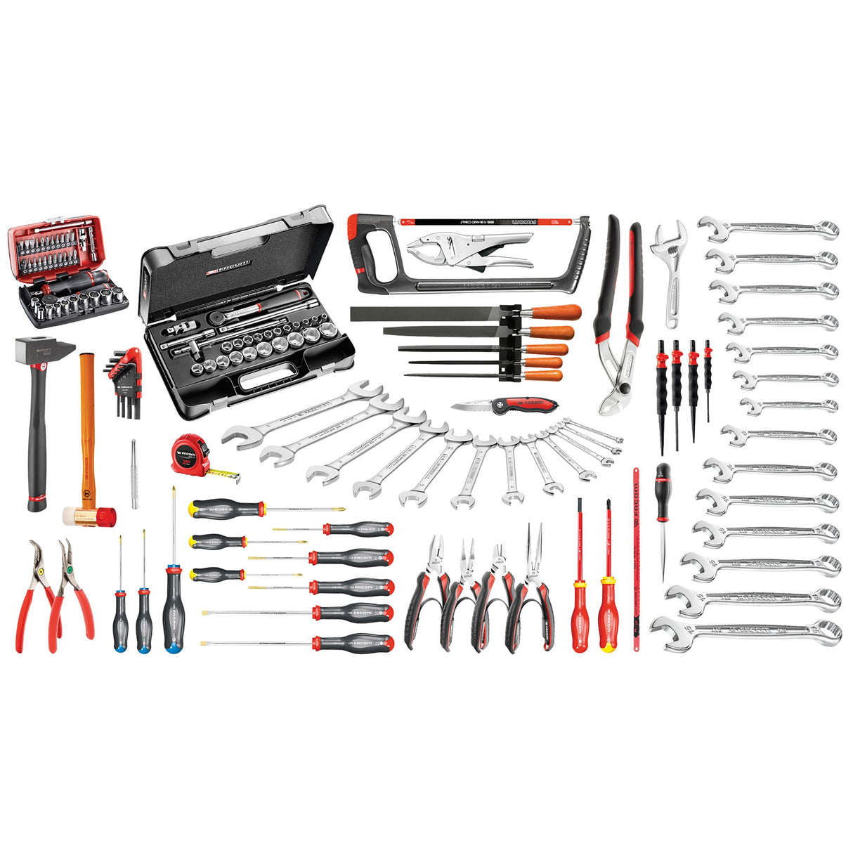 20 in. Alloy 3-Drawer Toolbox With Mechanic Metric Tool Set (136 pc.)