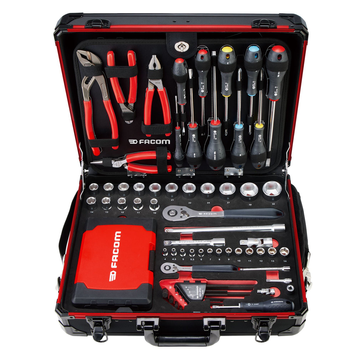 Mallette de maintenance en aluminium avec une sélection d'outils (181 pièces)