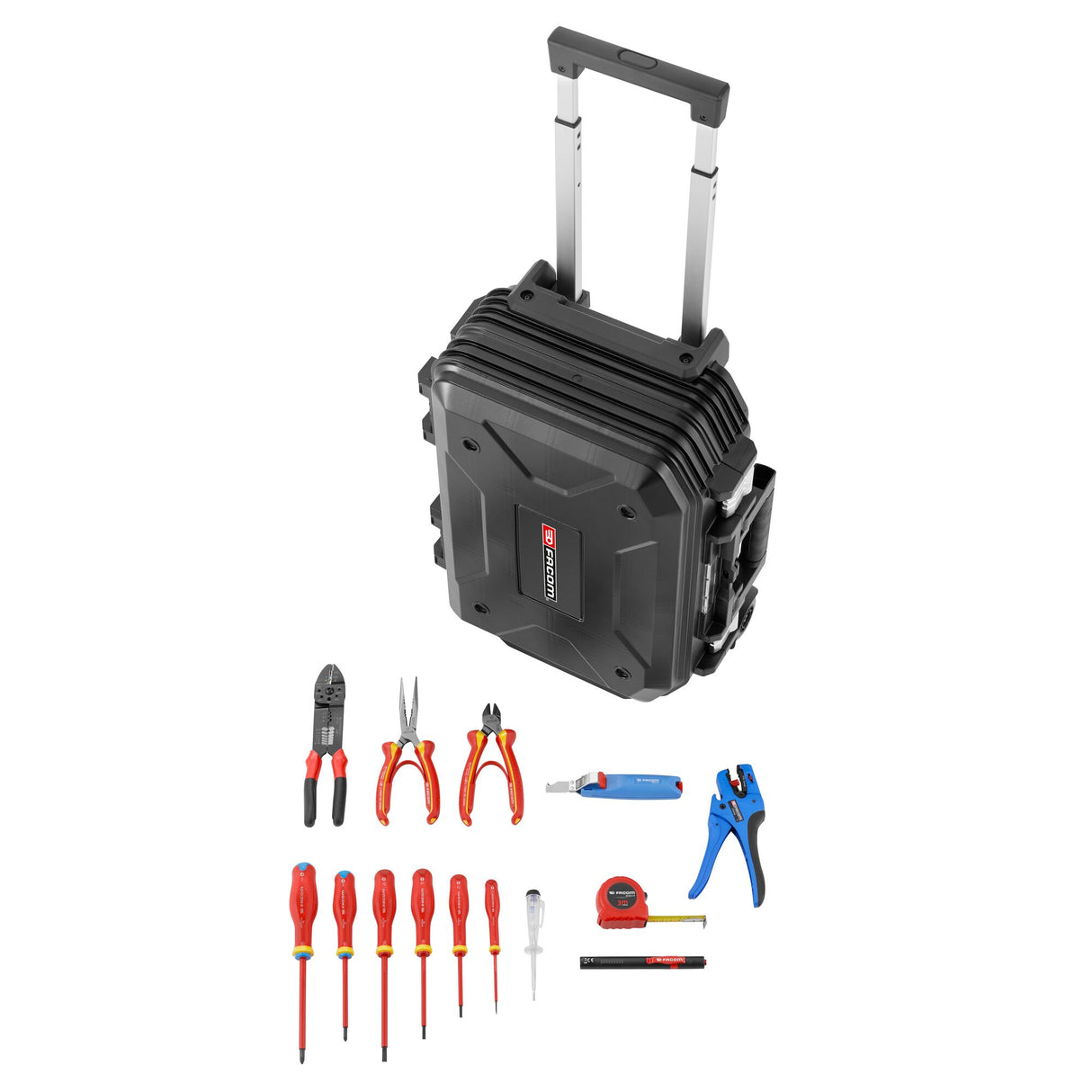 Basic Industrial Maintenance Tool Set in Rolling Case (15 pc.)