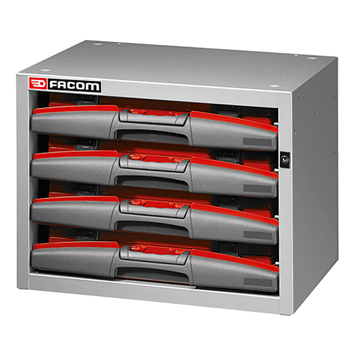 Small Drawer Chest With 4 Carrying Boxes, 4 x H 62 mm, L 495 x H 382 mm