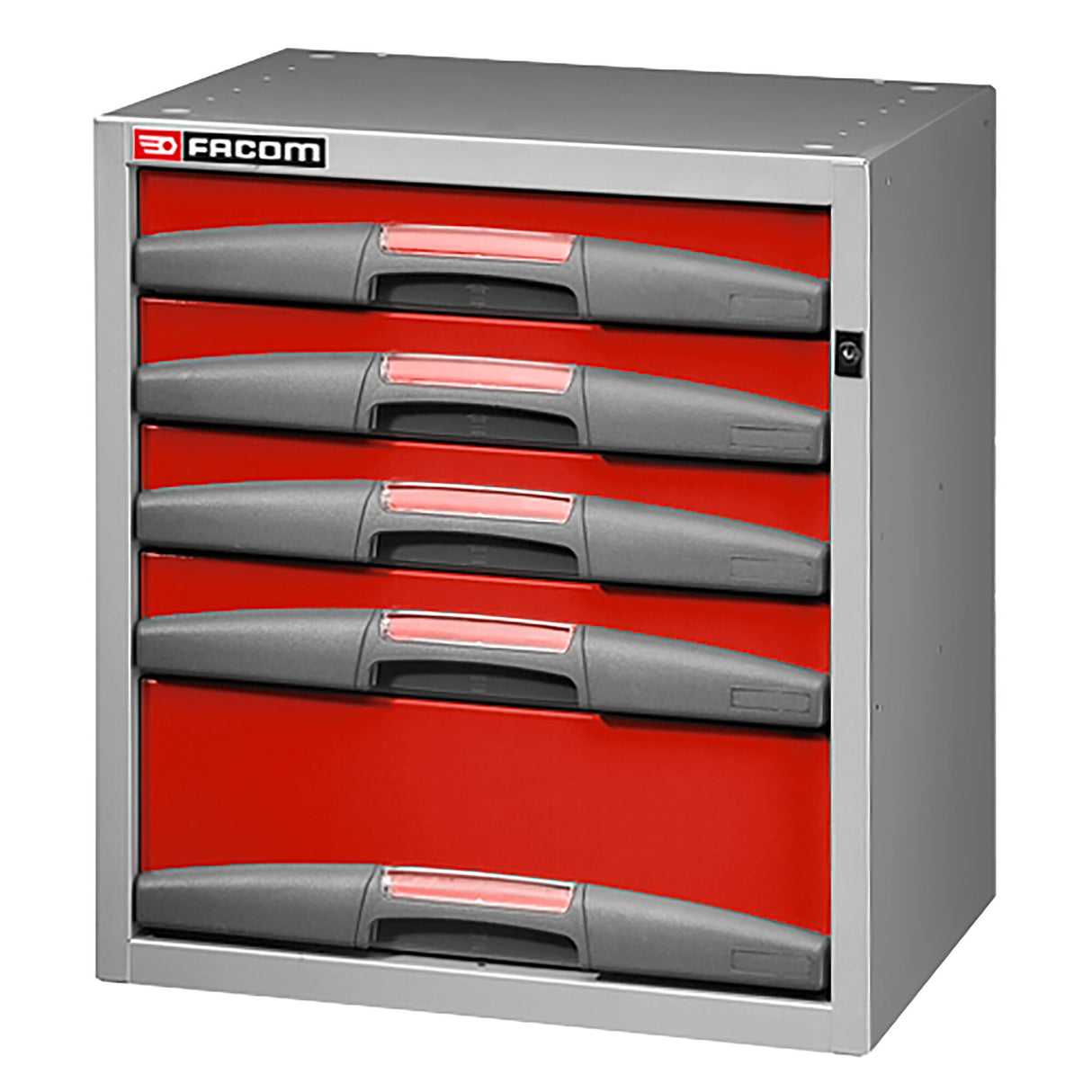 Small Drawer Chest With 5 Drawers, 4 x H 75, 1 x H 155, L 495 x H 542 mm
