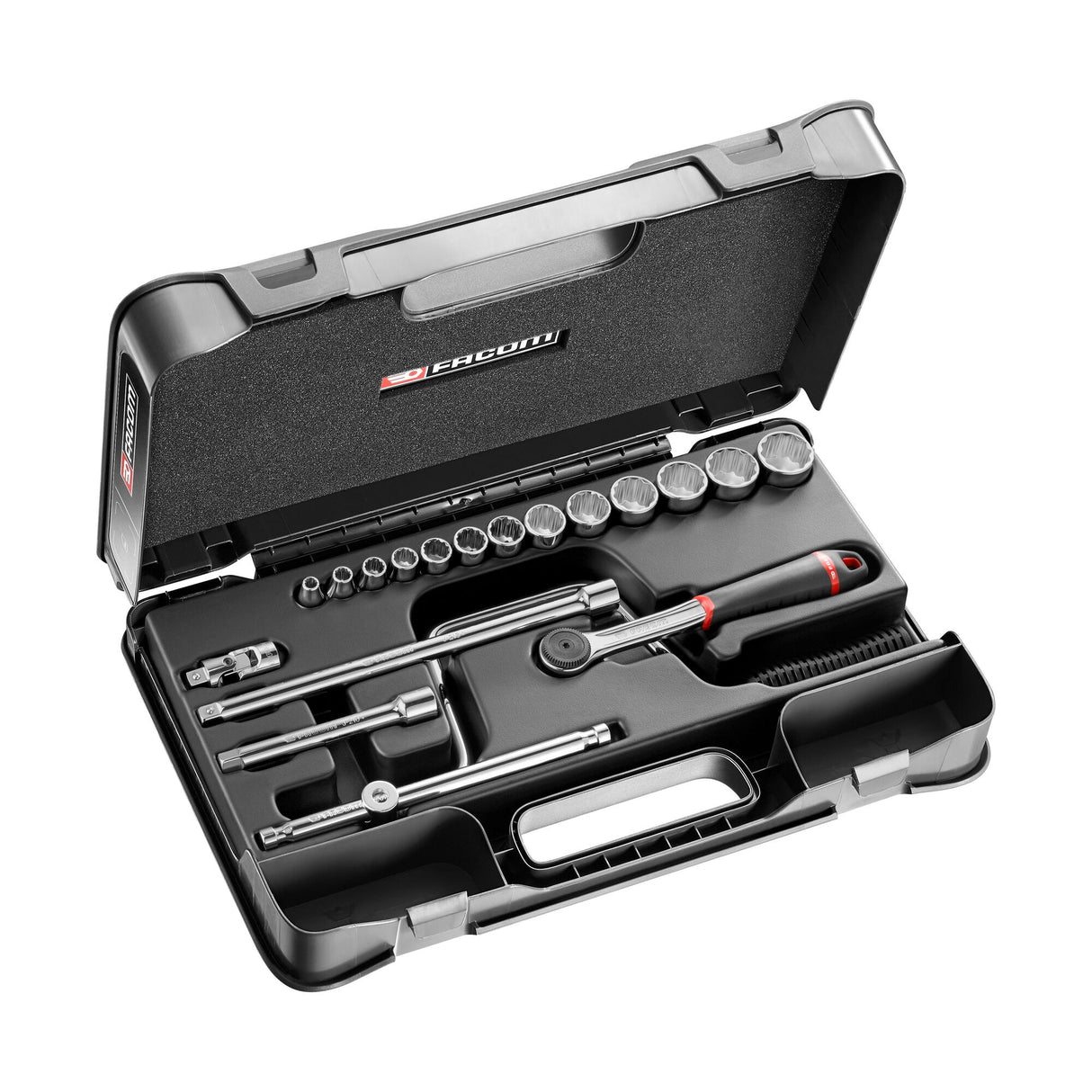 3/8 in. MBOX Performance Round Head Ratchet & Socket Set (19 pc.)
