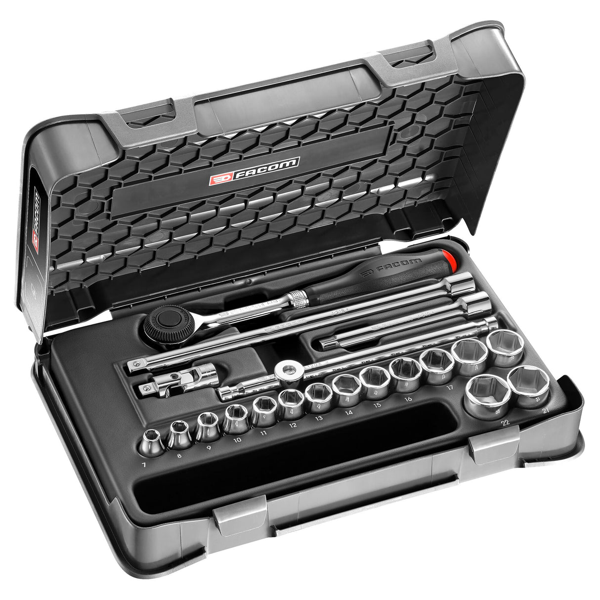 3/8 in. MBOX Twist Handle Ratchet & Socket Set (20 pc.)