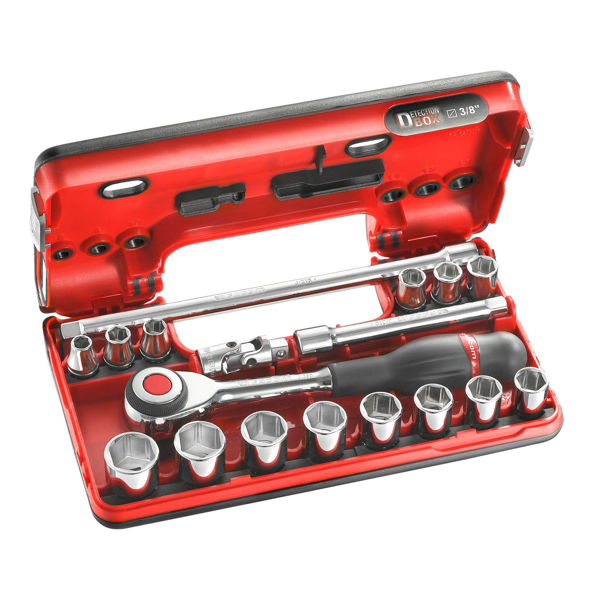 3/8 in. DBOX Socket and Twist Handle Ratchet Set (18 pc.)