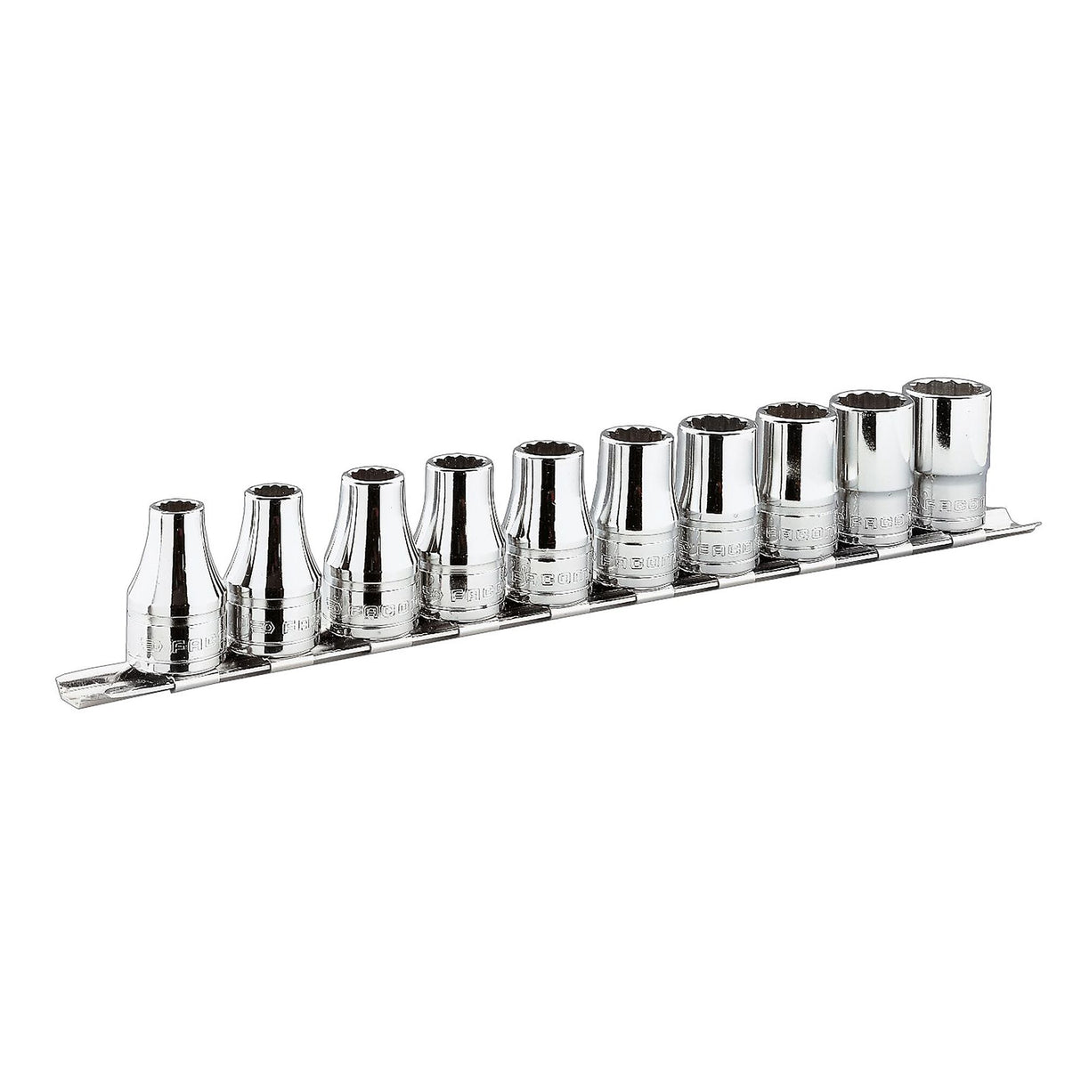 J - 3/8" socket sets, on rack
