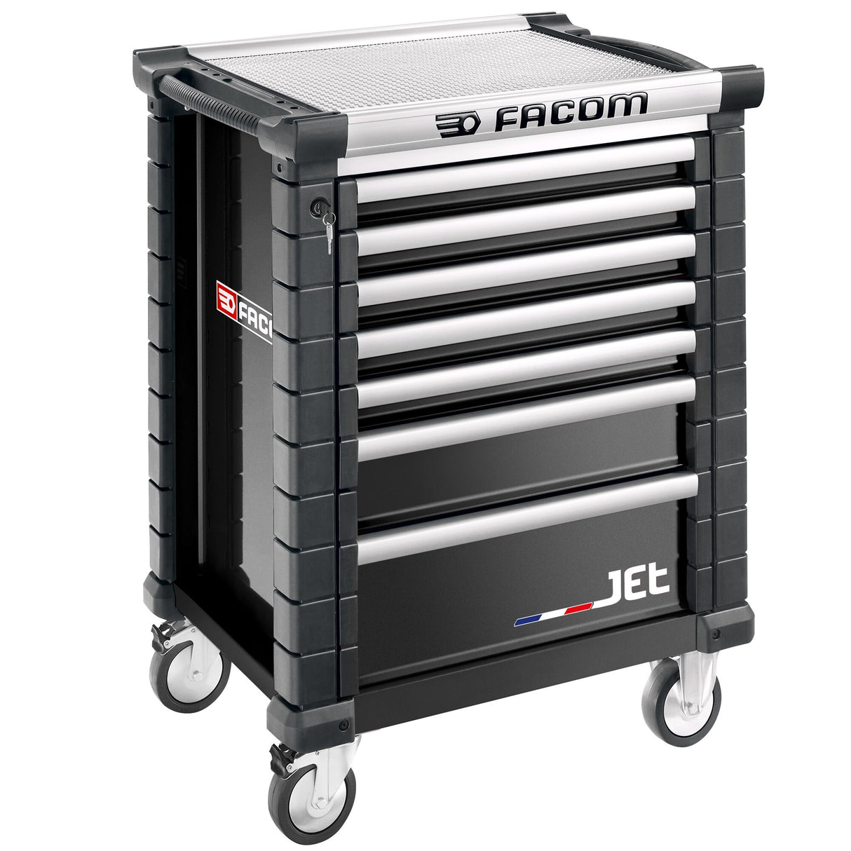 Roller Cabinet, 7 Drawers, L 569 x H 421 mm, 3 Modules Per Drawer, 0,28 m² Top