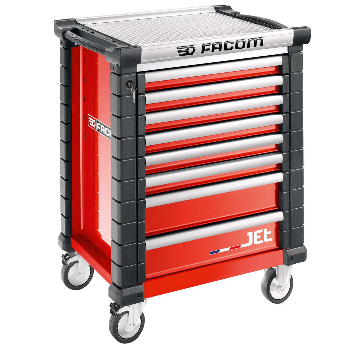 Roller Cabinet, 8 Drawers, L 569 x H 421 mm, 3 Modules Per Drawer, 0,28 m® Top
