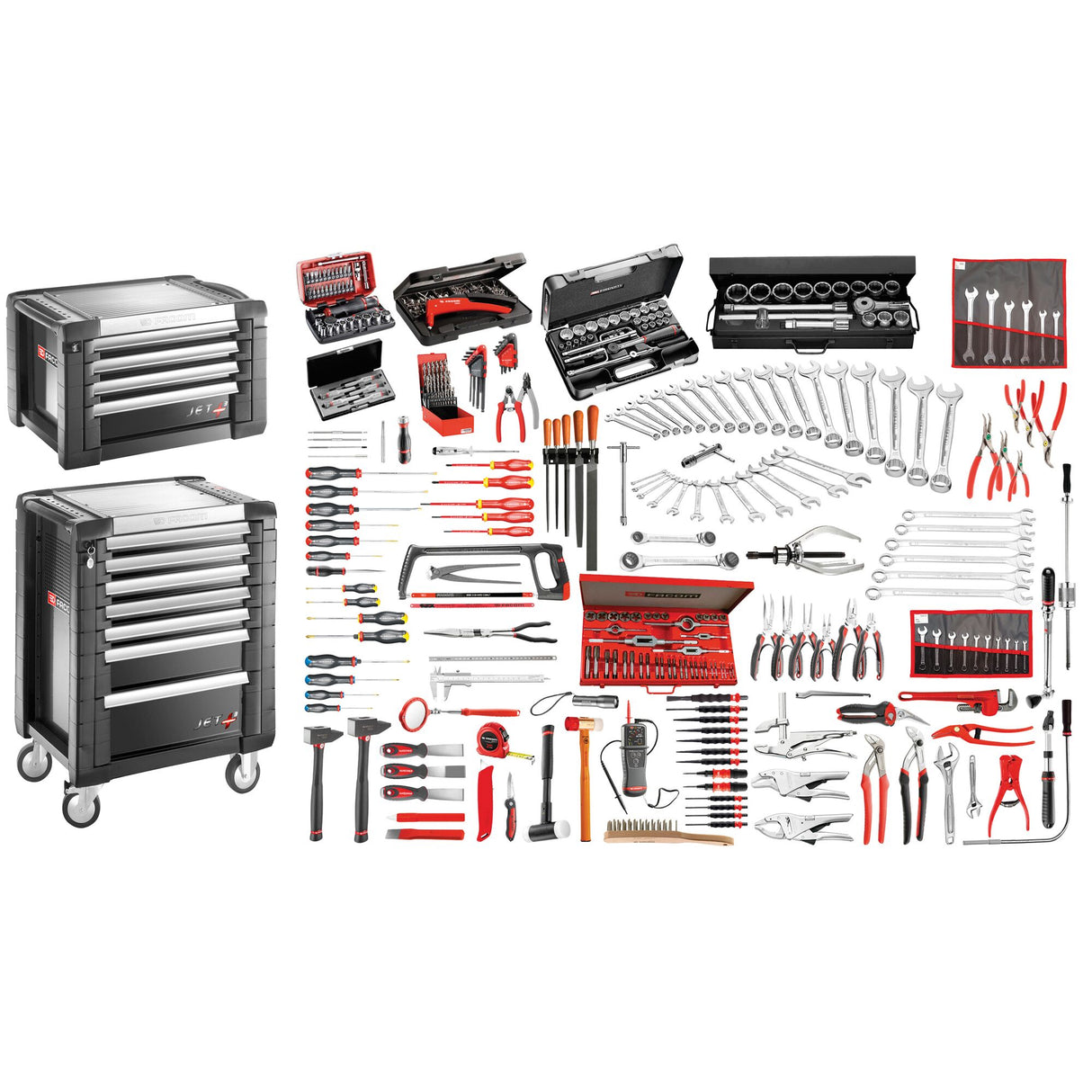 JET 7-Drawer Roller Cabinet With Metric Mechanic Tool Set (343 pc.)
