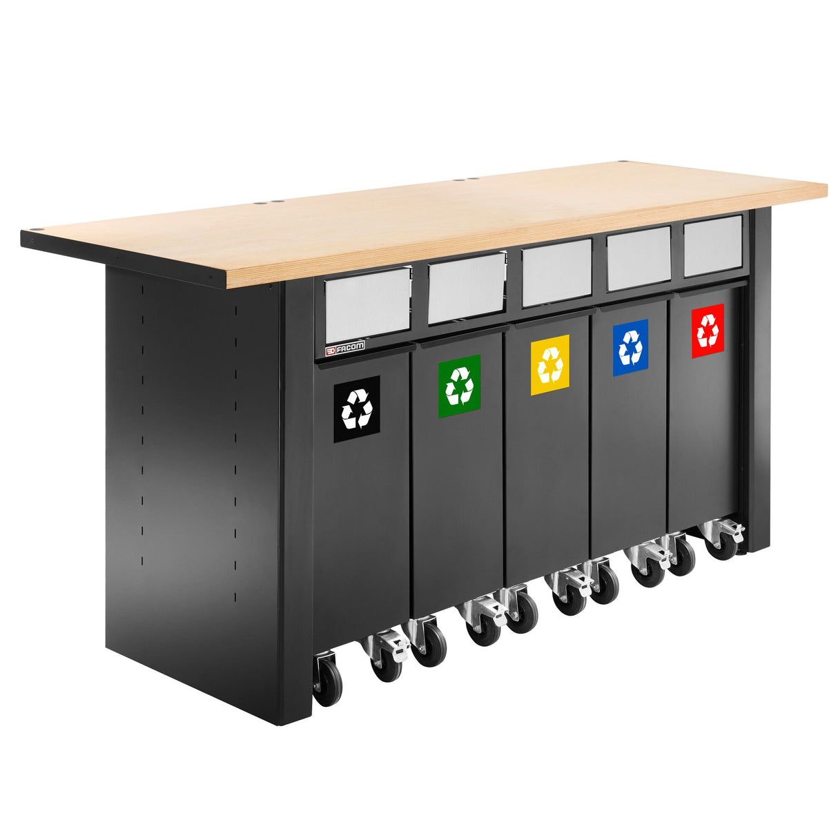 Recycling Bins and Flap System Set (5 pc.)