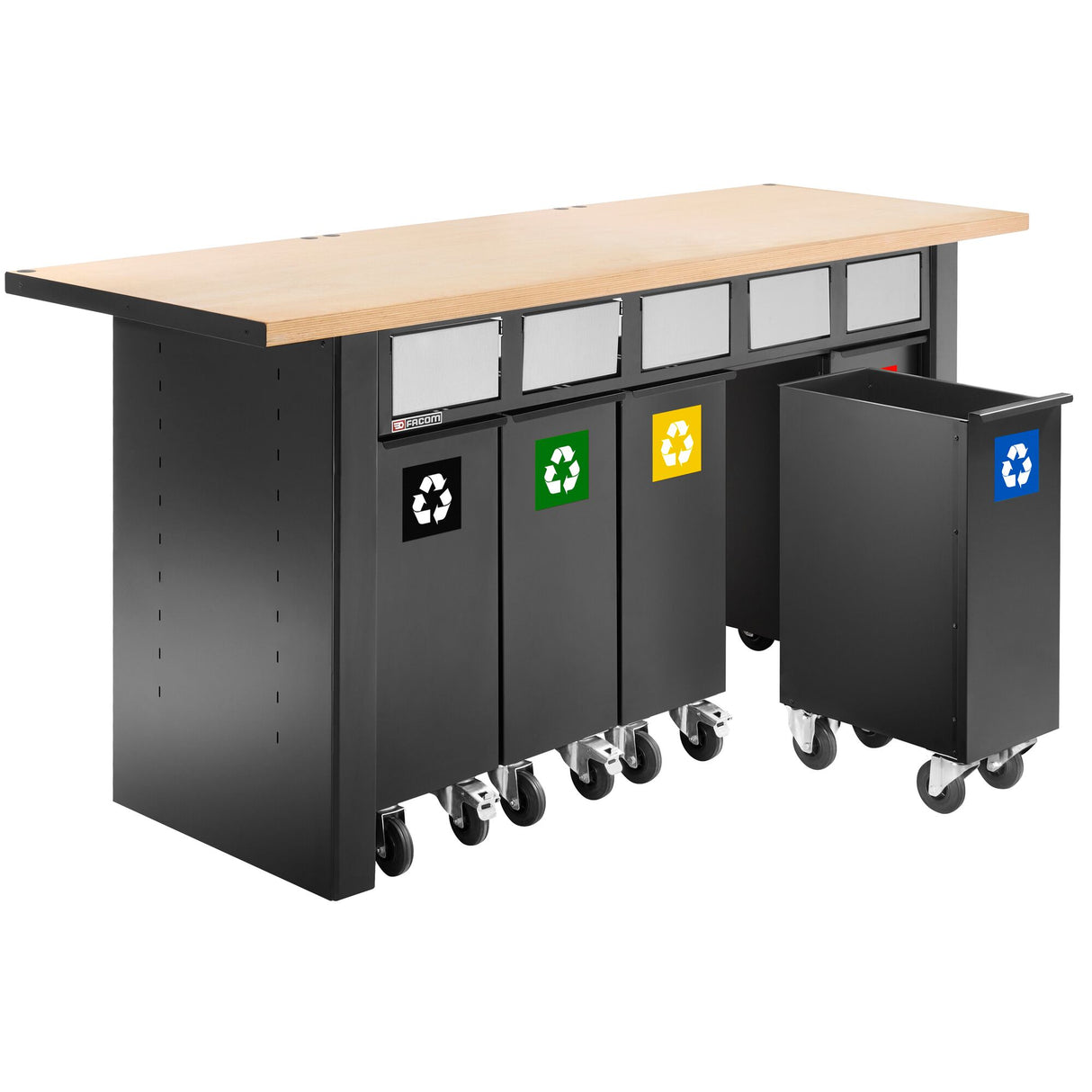 Recycling Bins and Flap System Set (5 pc.)