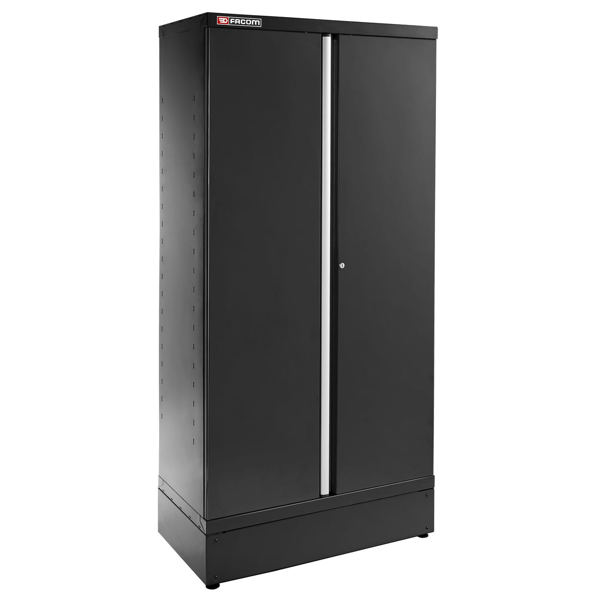 Cabinet 2 Solid Doors, 3 Shelves, L 1000 x D 506 x H 2060 mm, Black