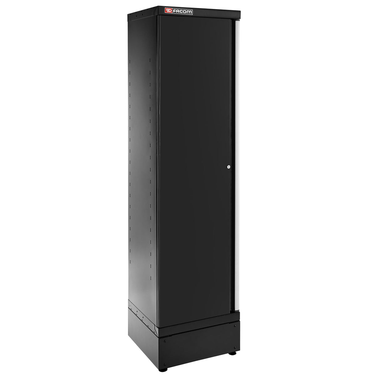 Cabinet With 1 Solid Door, 3 Shelves, L 533 x D 506 x H 2060 mm, Black