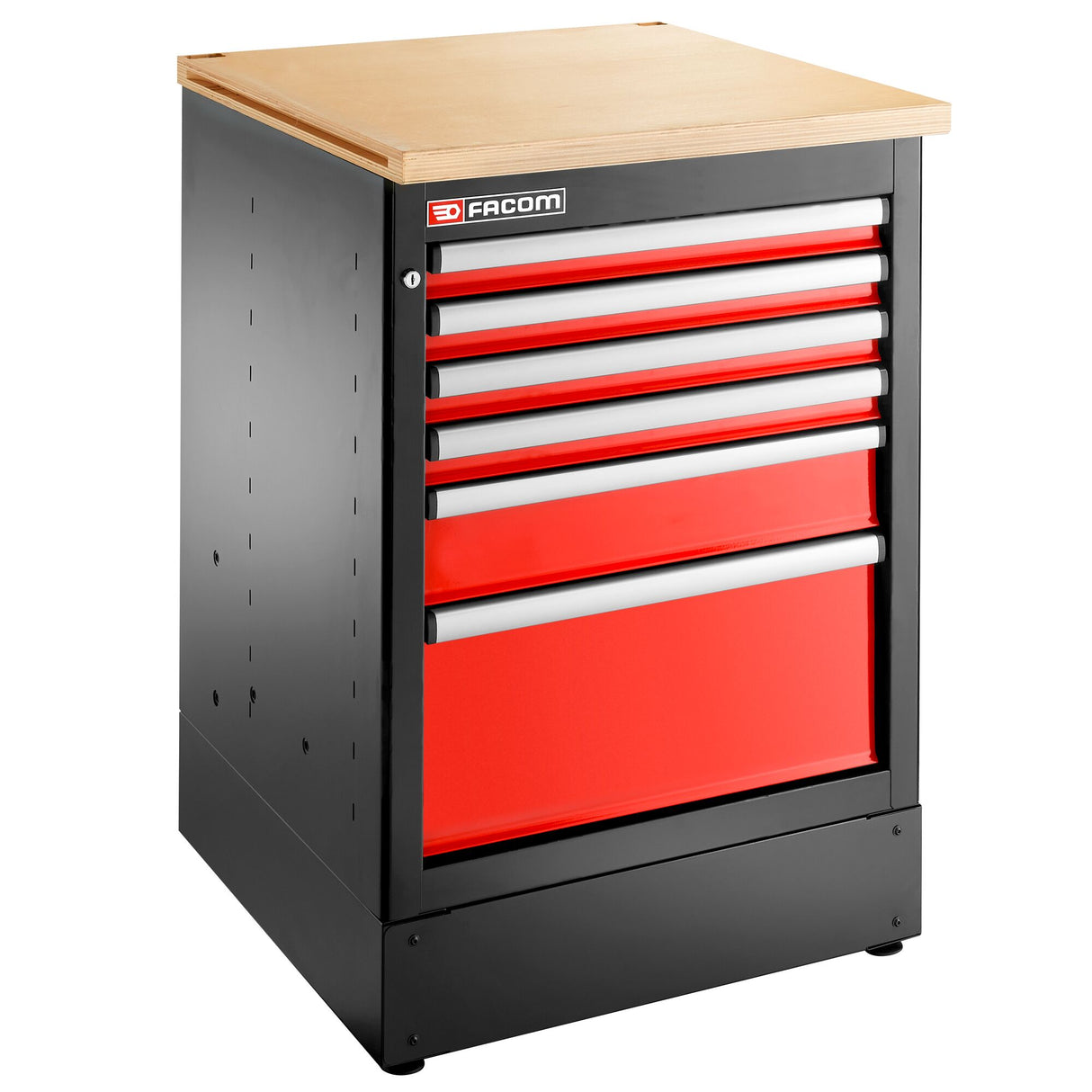Single Base Unit, 6 Drawers, 569 x 421 mm, Red