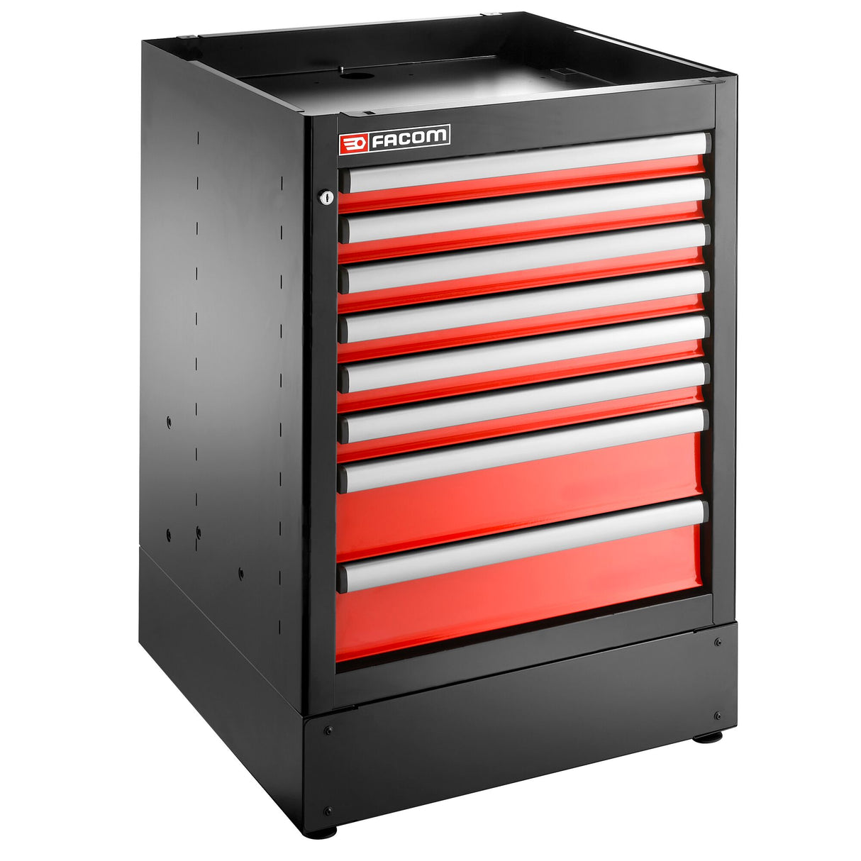 Single Base Unit, 8 Drawers, 569 x 421 mm, Red