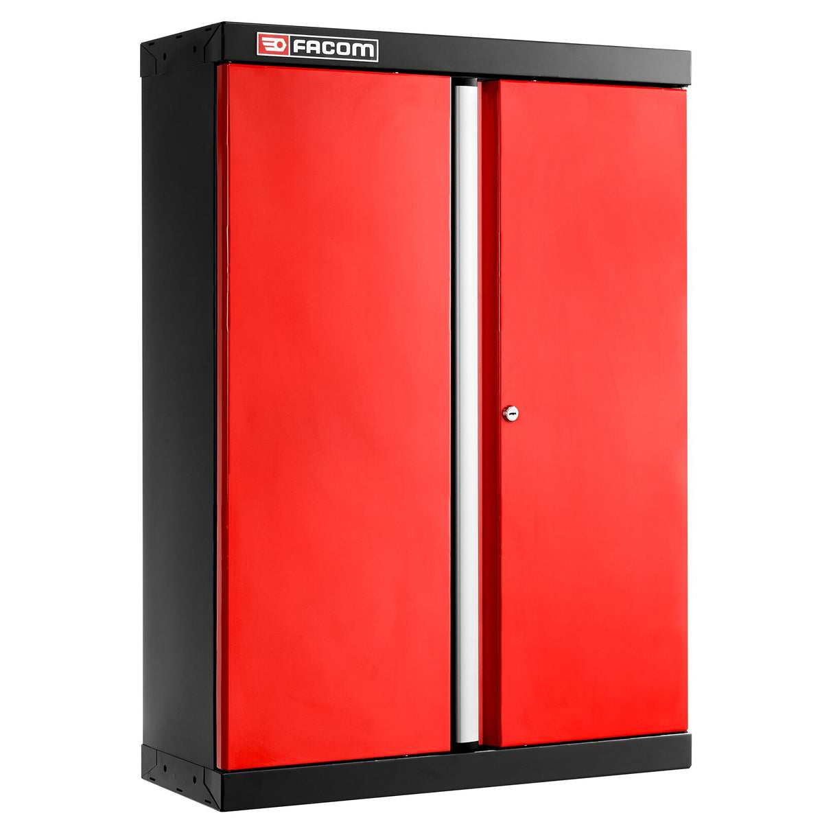 Top Unit, 2 Solid Doors, 2 Shelves, Red