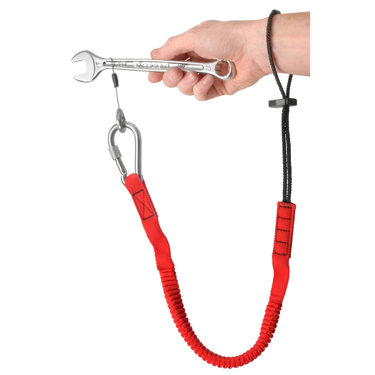 1.2 m Strap, Wrist Loop and 80mm Stainless Steel Snap Hook With Screw Safety Lock System