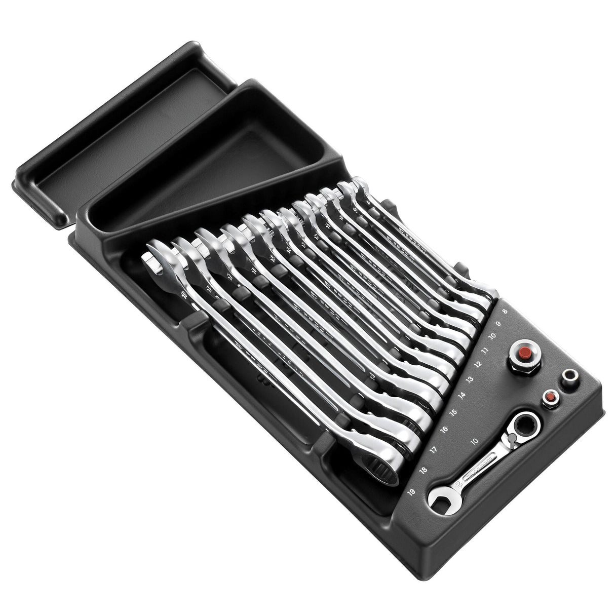 RATCHET COMBINATION WRENCHES - 467B - Performance - Plastic Tray - 13 pc.