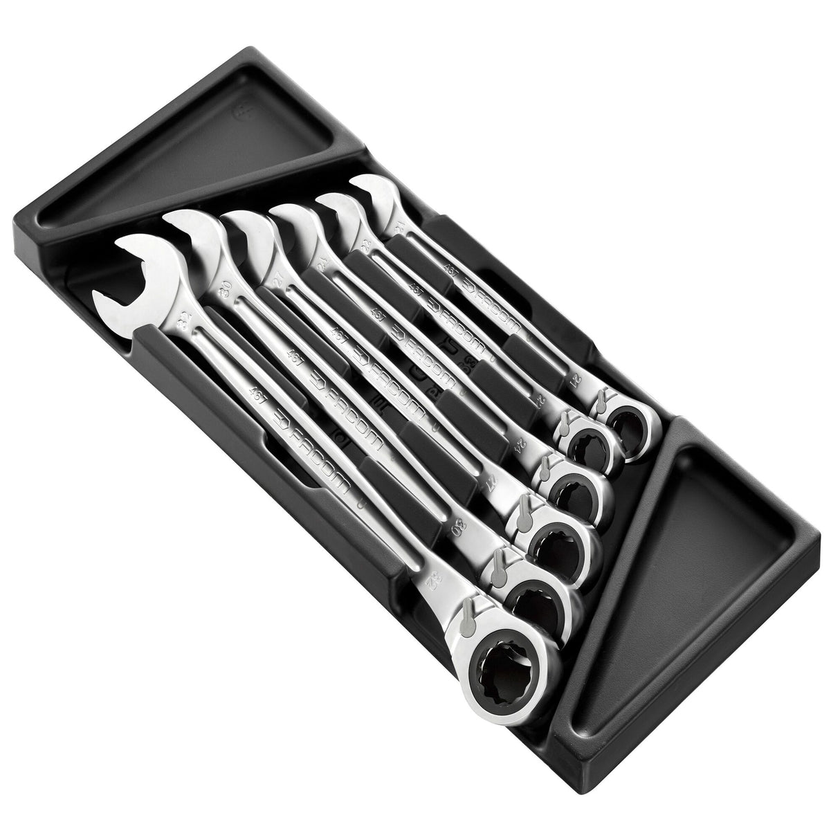 RATCHET COMBINATION WRENCHES - 467B - Performance - Plastic Tray - 6 pc.