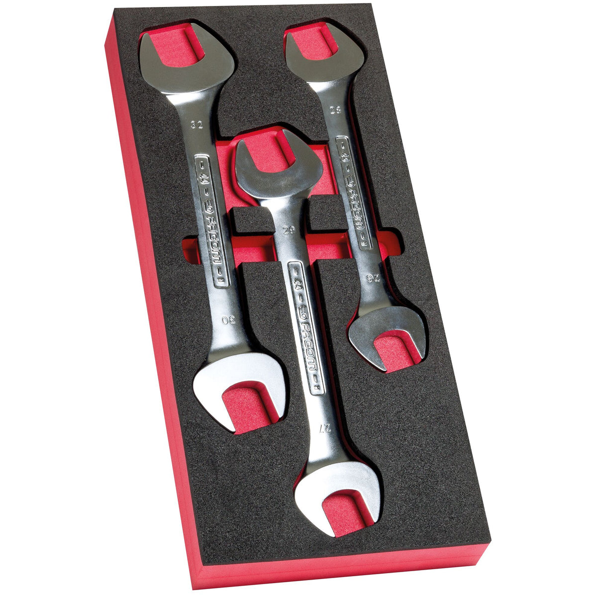DOUBLE OPEN END WRENCHES - 44 - 15® Offset - Foam Tray - 3 pc.