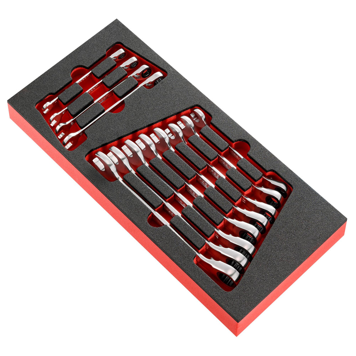 RATCHET COMBINATION WRENCHES - 467B - Performance - Foam Tray - 12 pc.