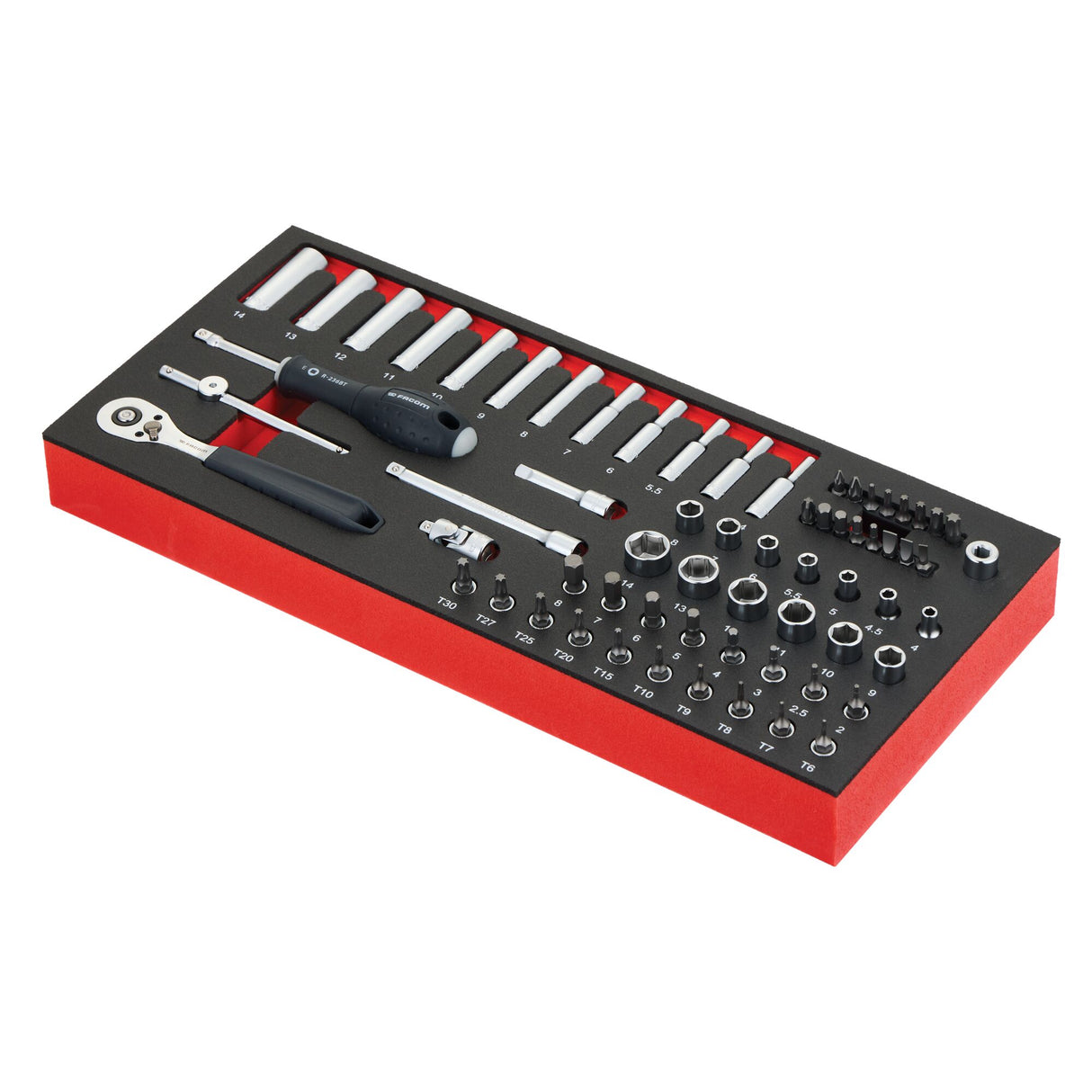 1/4 Socket Set In Foam Module - 66 Pcs