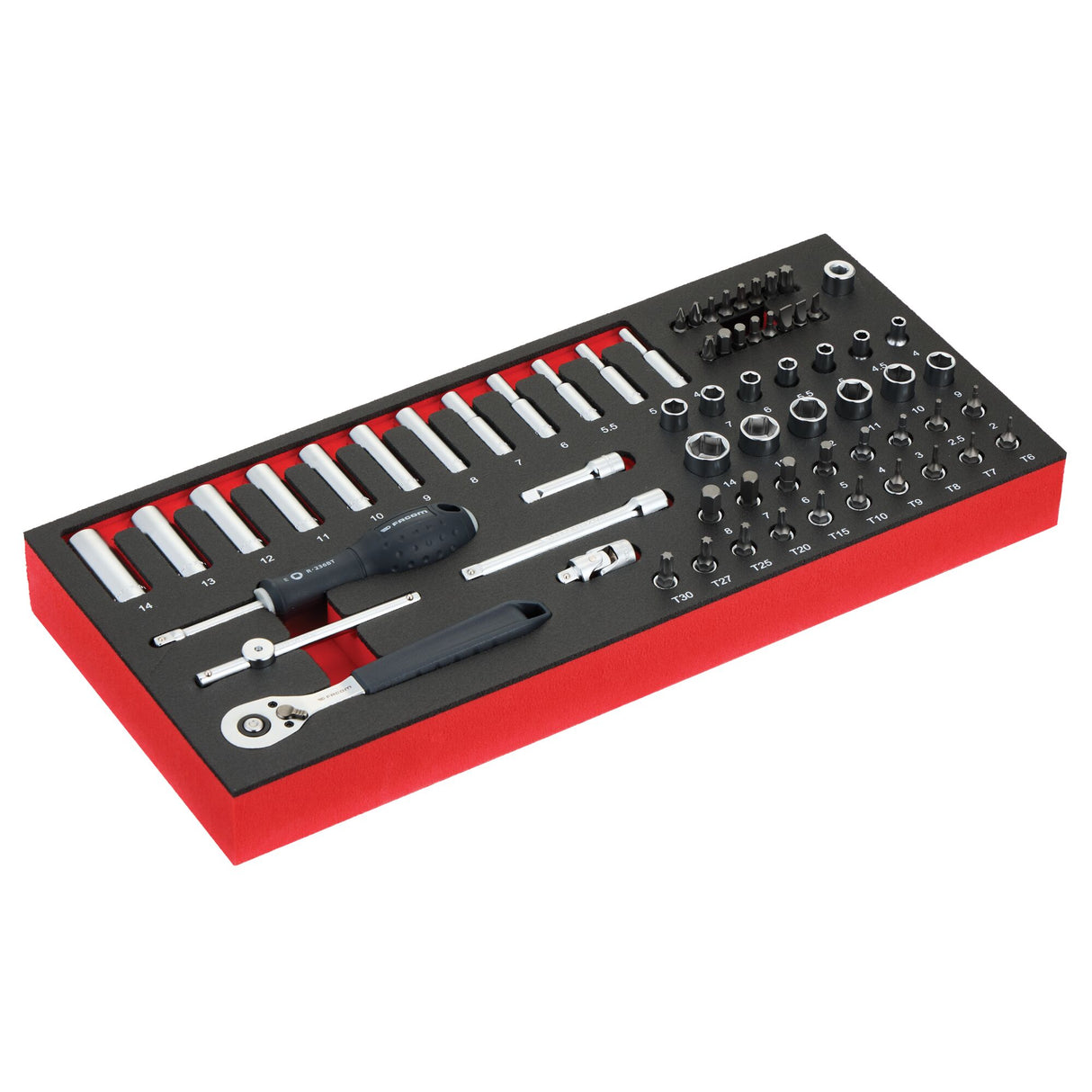 1/4 Socket Set In Foam Module - 66 Pcs
