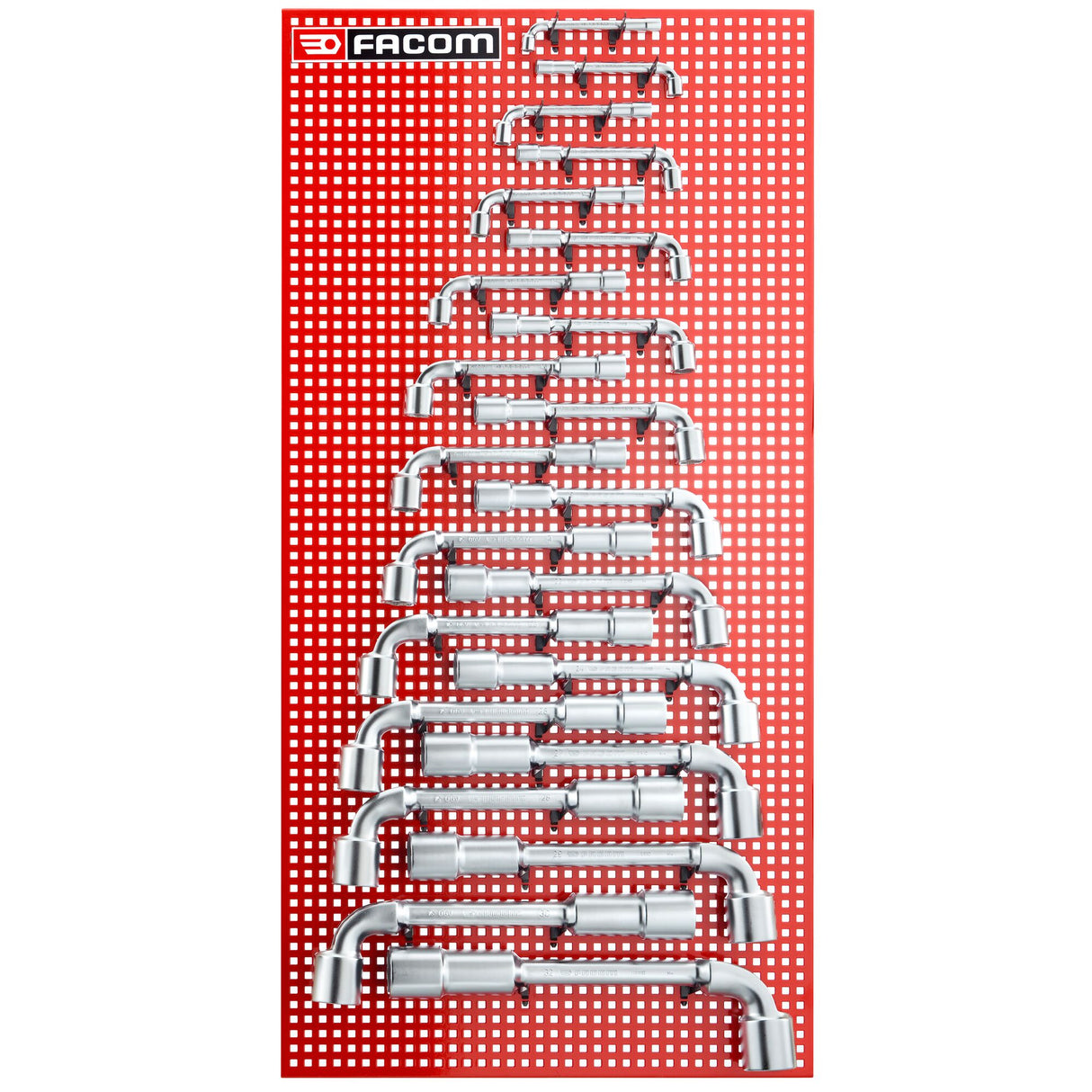 444 X 888 mm vertical perforated hook panel red