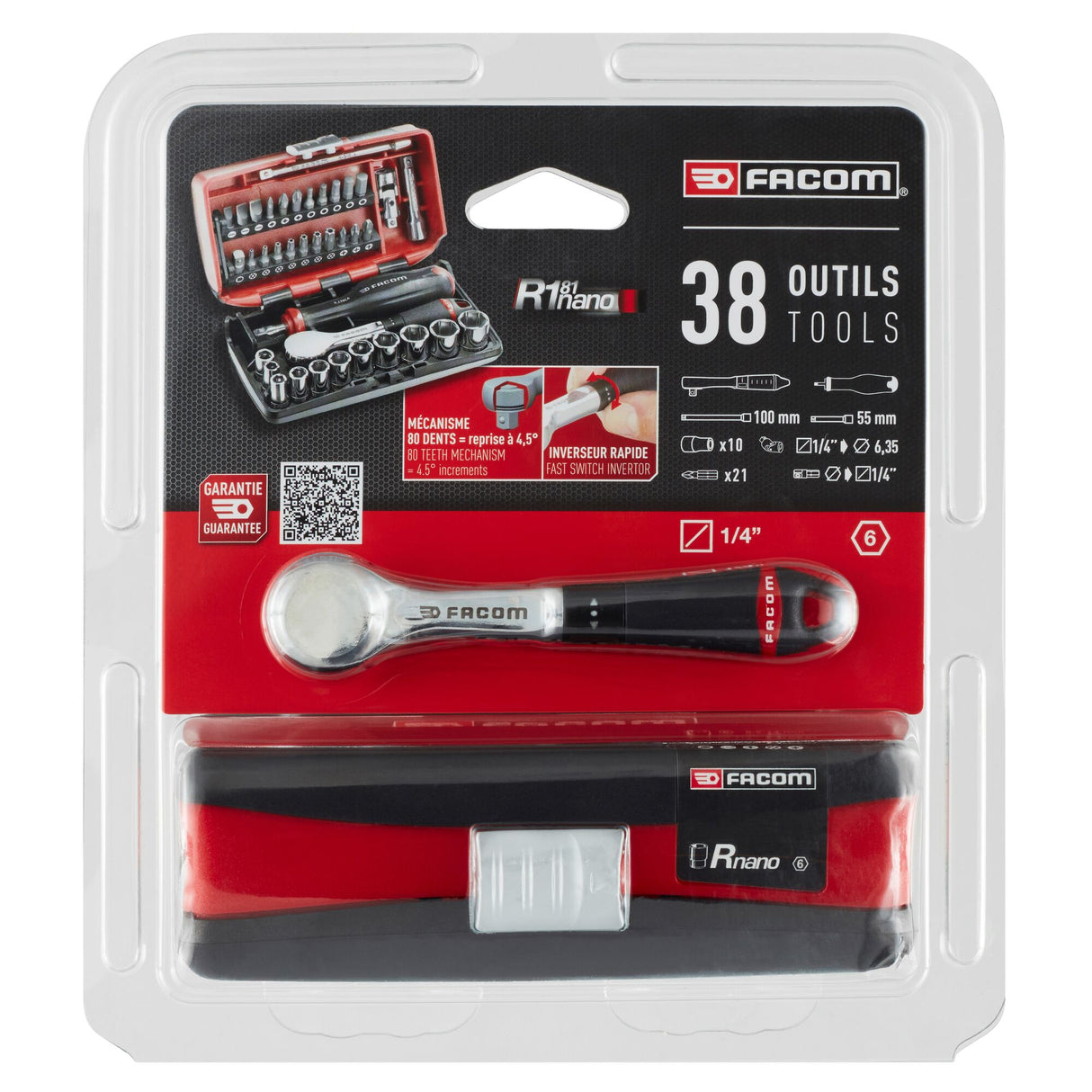 1/4 in. NANO High Performance Ratchet & Socket Set (38 pc.)
