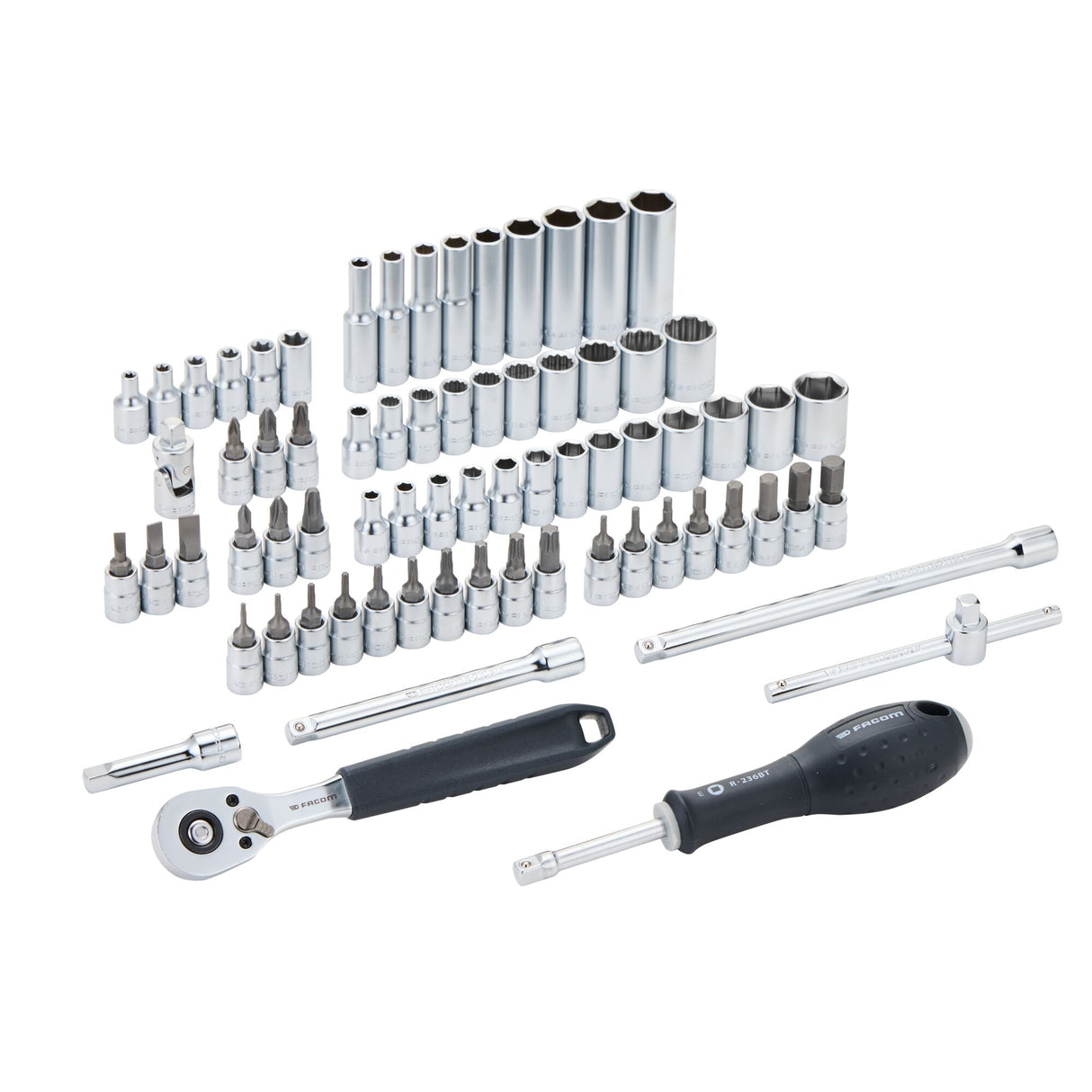 Coffret cliquet-douilles 1/4" Twin Box - 72 pièces
