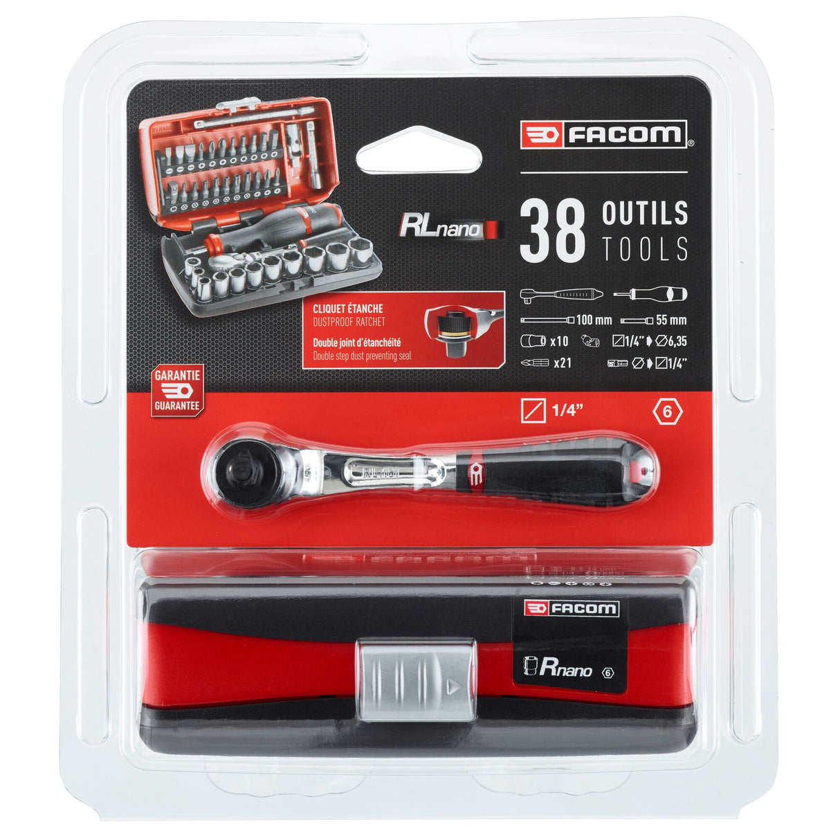 1/4 in. NANO Pear Head Ratchet & Socket Set (38 pc.)