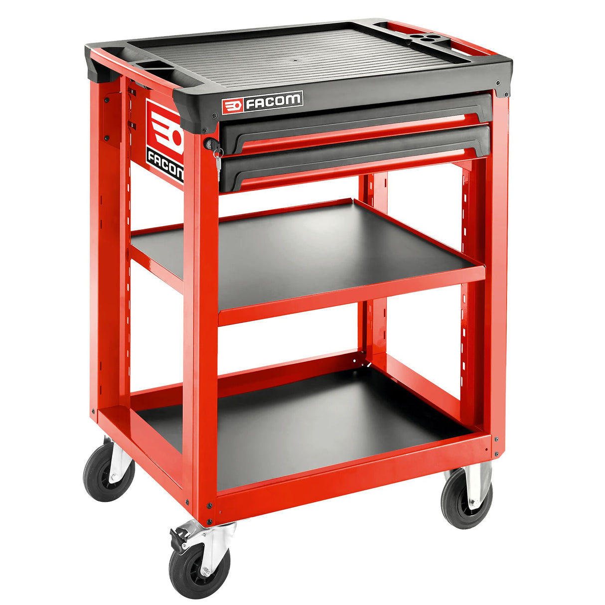 Utility Cart, 3 Levels, 2 Drawers, 569 x 421 mm, To Be Assembled