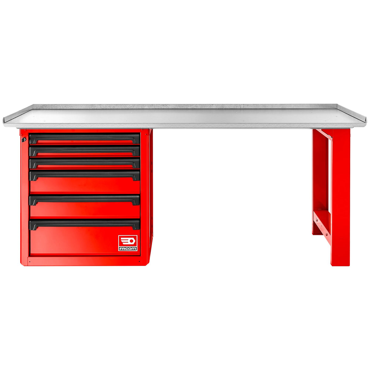 RWS2.0 - 2m Galvanized Workbench Worktop, Red