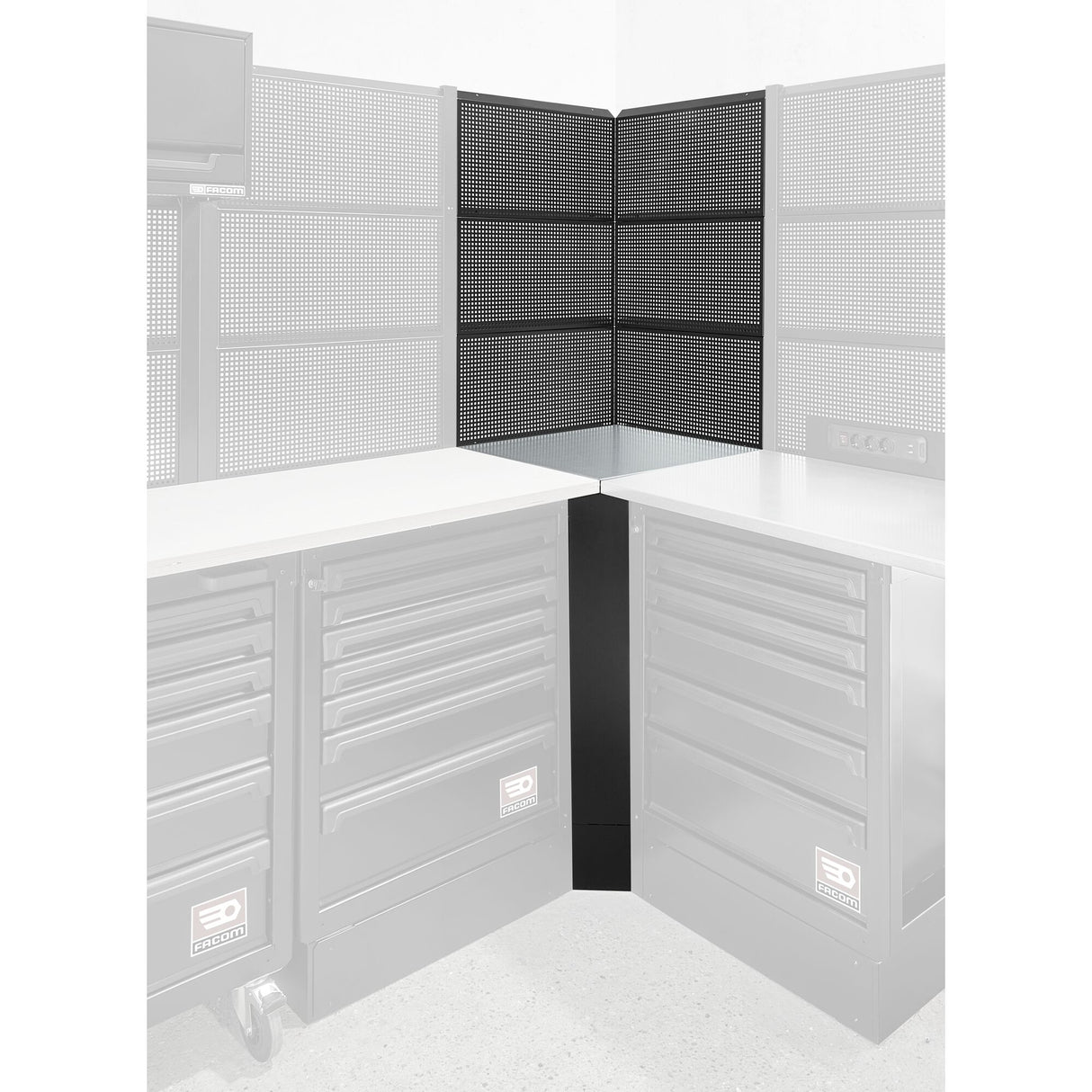 Corner Unit With Galvanized Top and Panels