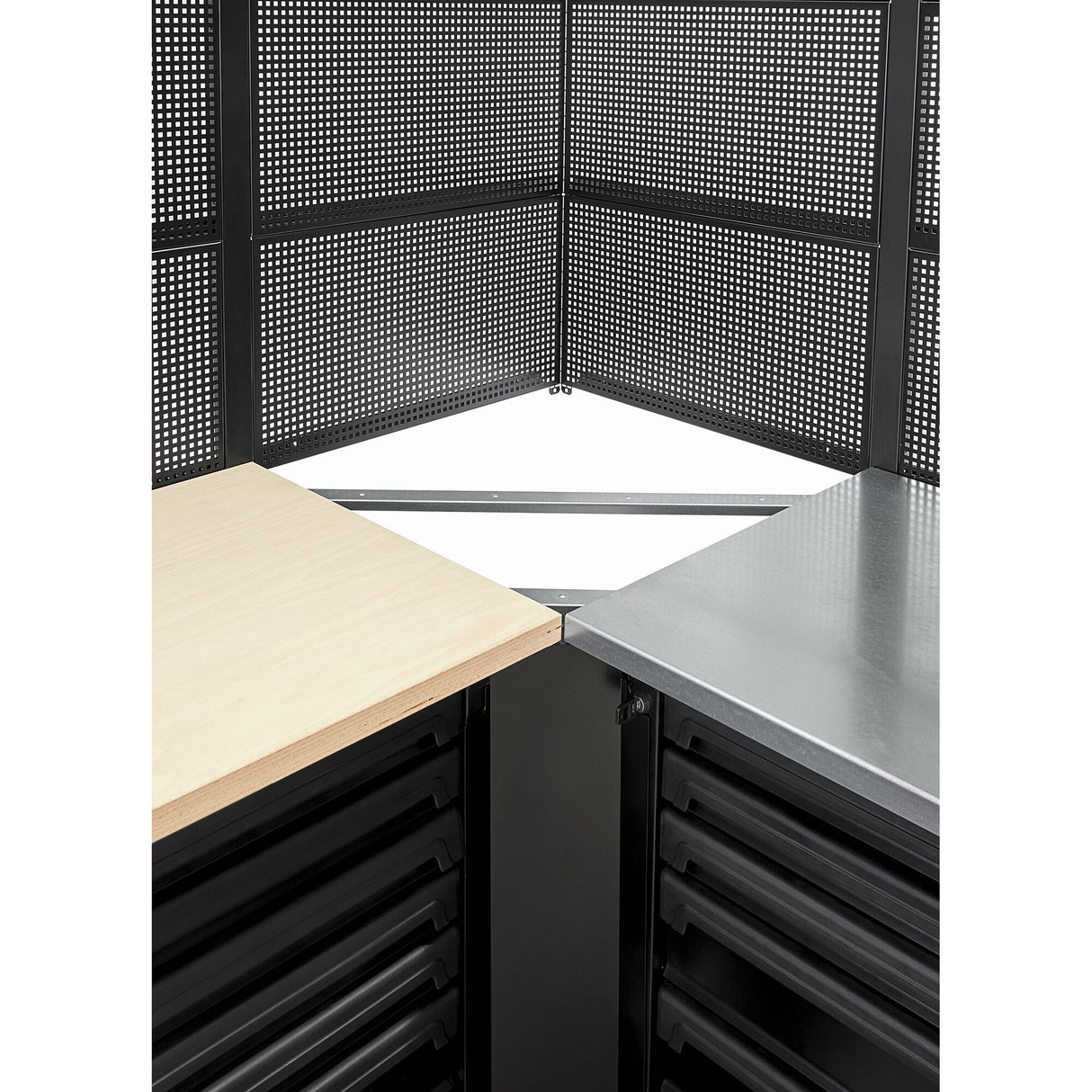Corner Unit With Galvanized Top and Panels