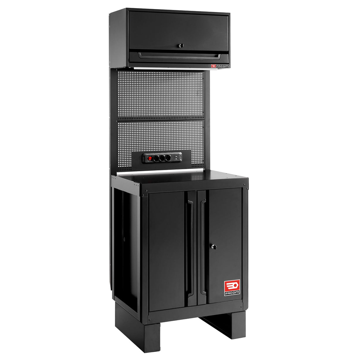 Base Unit With 2 Solid Doors, Black