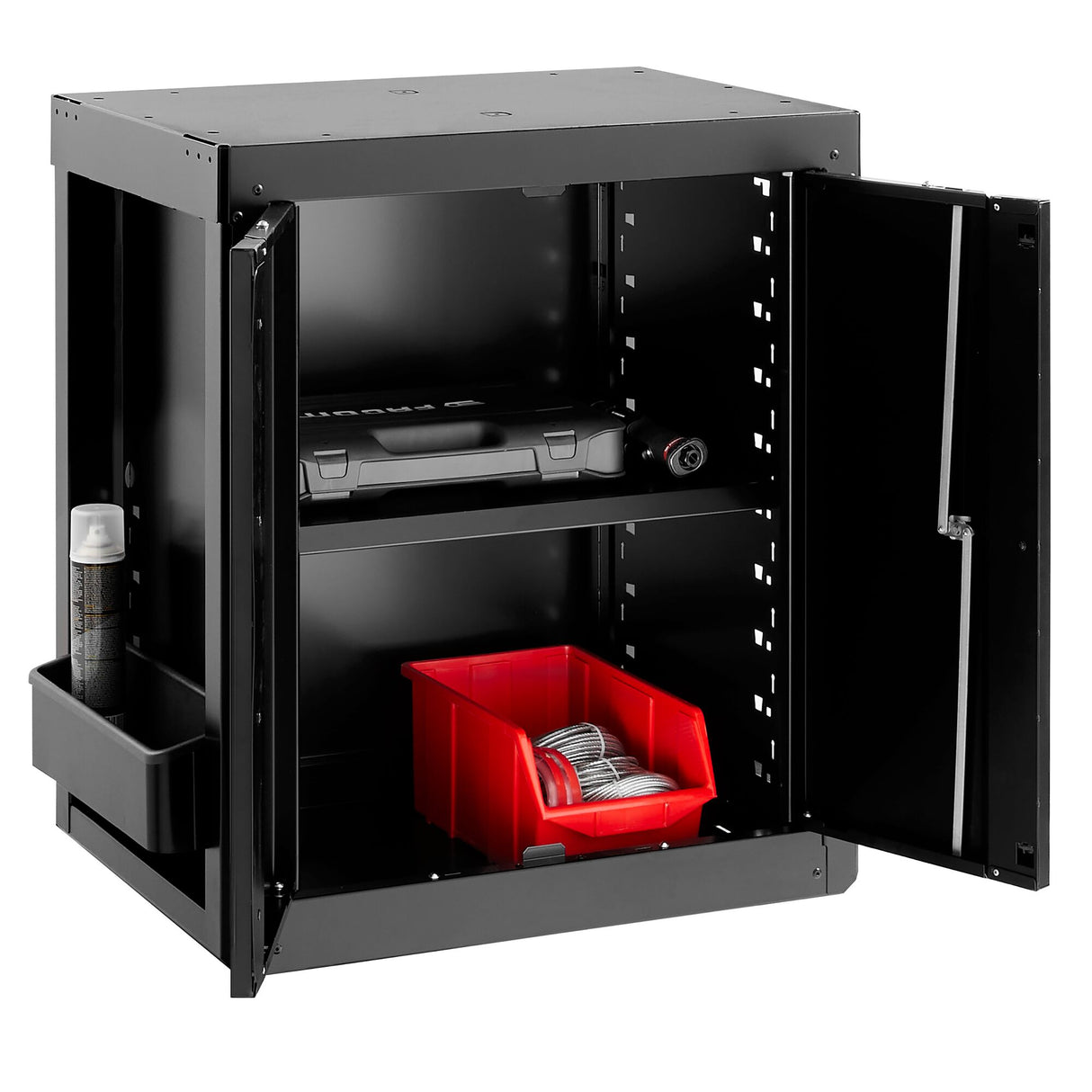 Base Unit With 2 Solid Doors, Black
