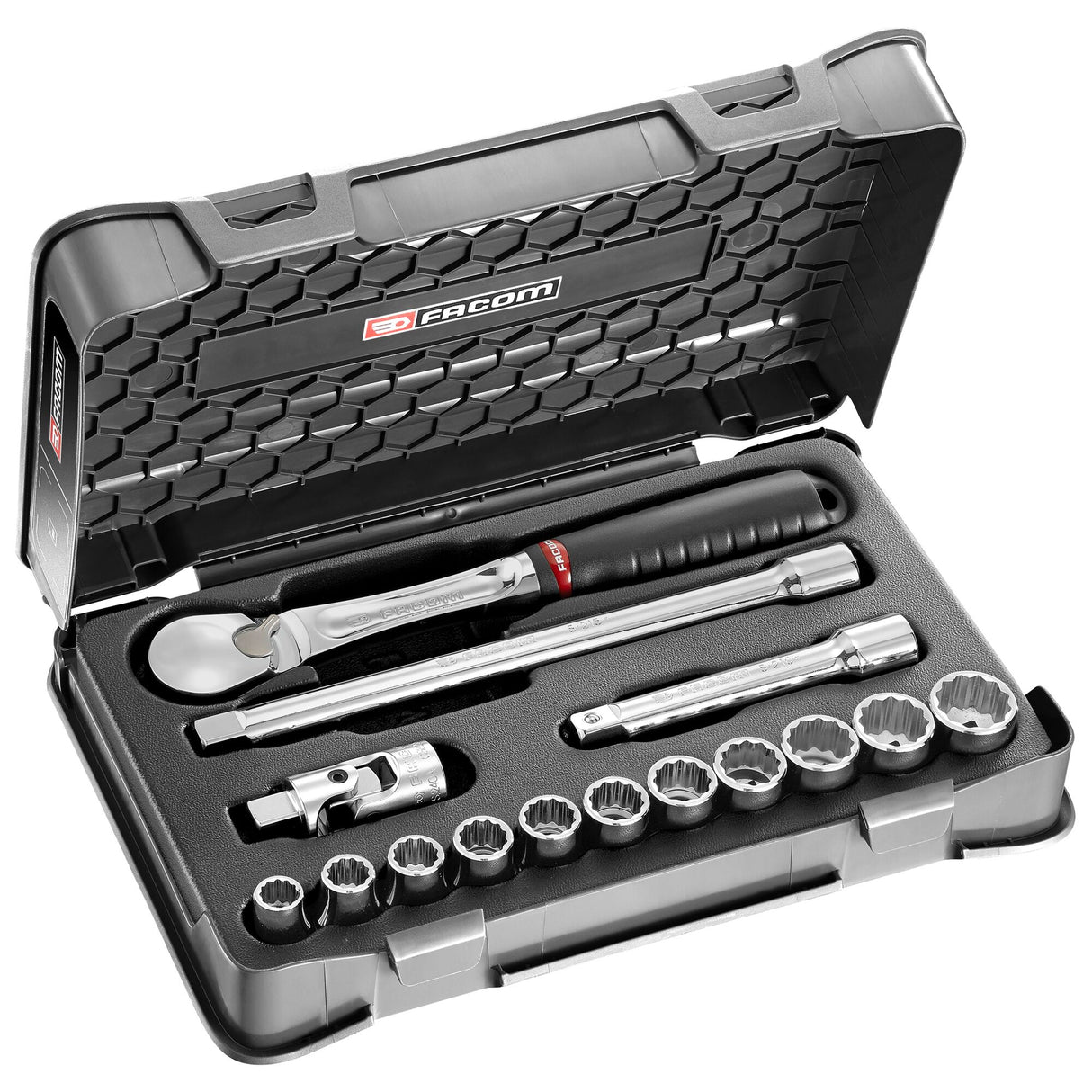 1/2 in. MBOX Pear Head Ratchet & Socket Set (15 pc.)