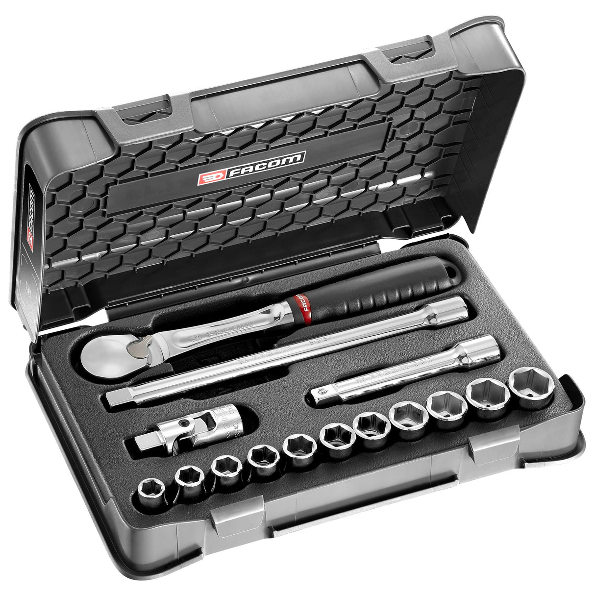 1/2 in. MBOX Socket and Pear-Head Ratchet Set (15 pc.)