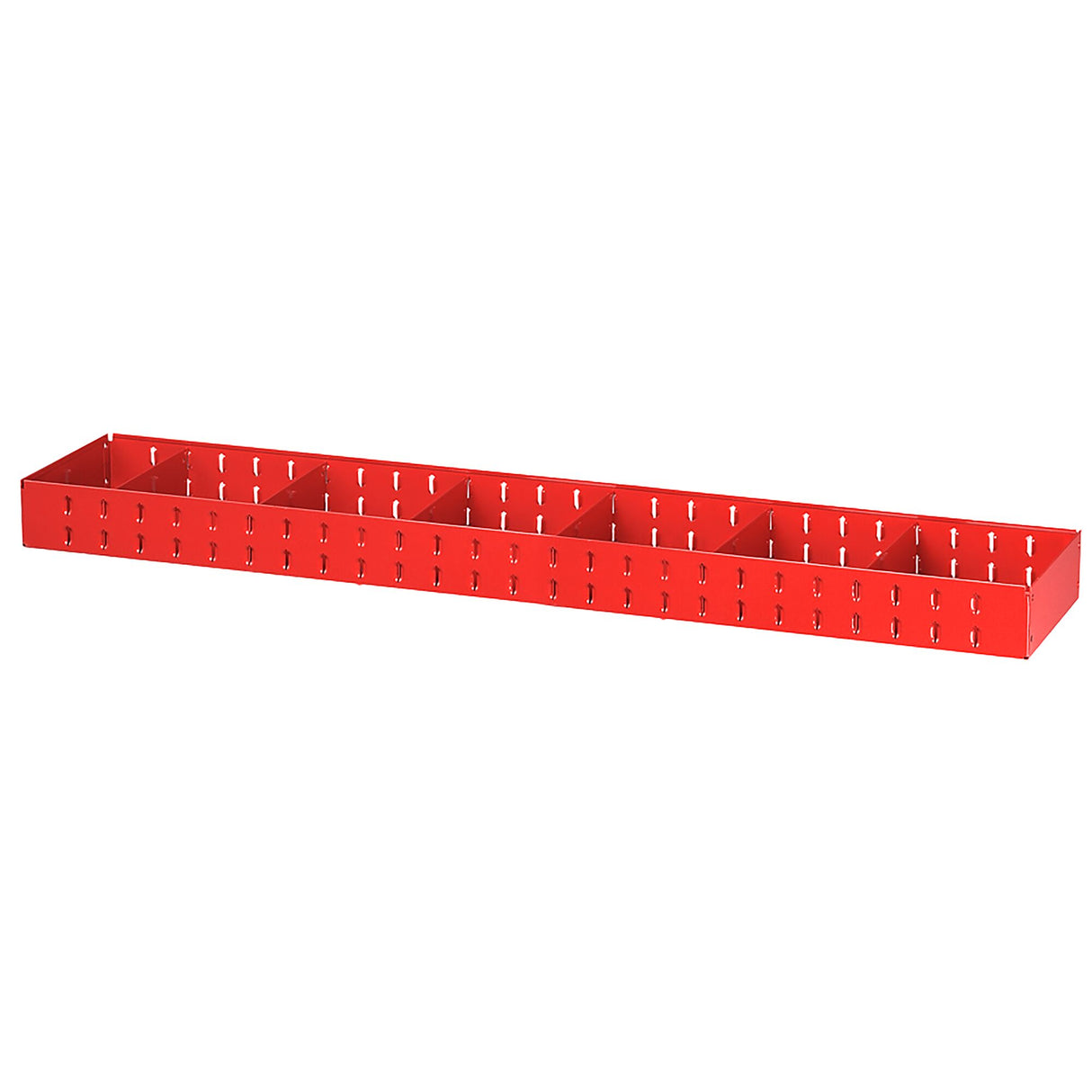 Metal Shelf, D 275 mm, Uprights 5003 mf, 6 Removable Dividers, L 1425 x H 90 mm
