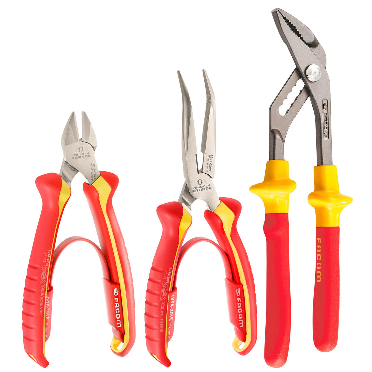 VDE Pliers Set (180A.VE - 391A.16VE - 195A.20VE)