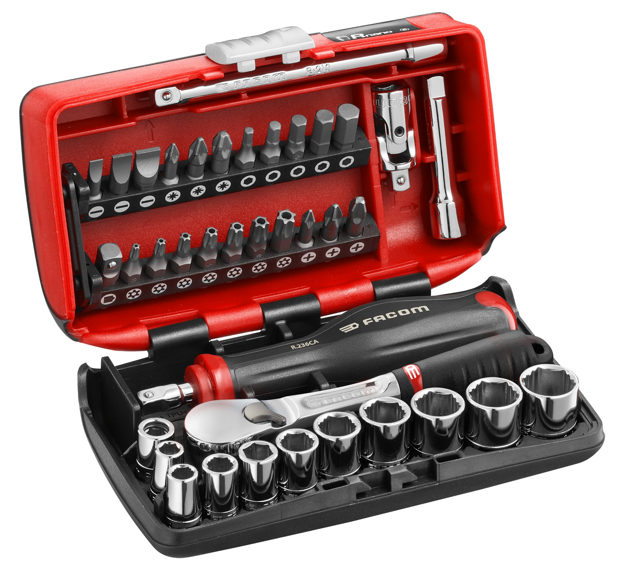 Pack OGV® Grip NANO - un jeu de clés mixtes 441 en étui 8 pièces + un coffret NANO 1/4" 38 pièces