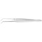 [152.Y] 45 Deg Angle Groove Nose Tweezers With PVC Sheath