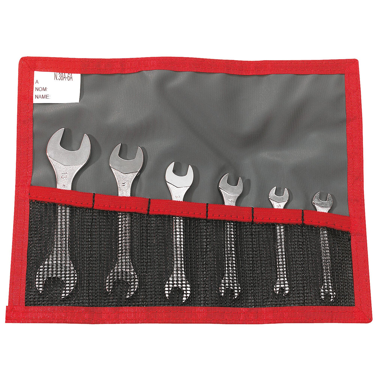 DOUBLE OPEN END WRENCHES - 22 - Midget - Roll Bag - 6 pc.